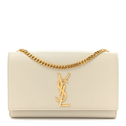 Saint Laurent Grain De Poudre Medium Monogram Kate Satchel Crema Soft 1 of 16