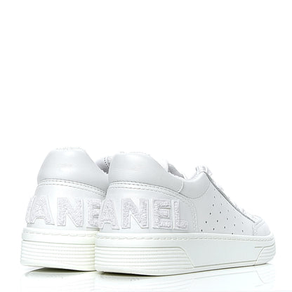 Chanel Calfskin Womens Logo Sneakers 35 White 3 of 6