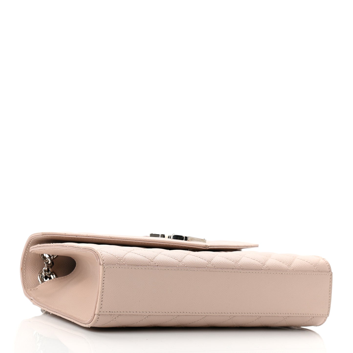 Grain De Poudre Textured Mixed Matelasse Medium Triquilt Monogram Satchel Marble Pink