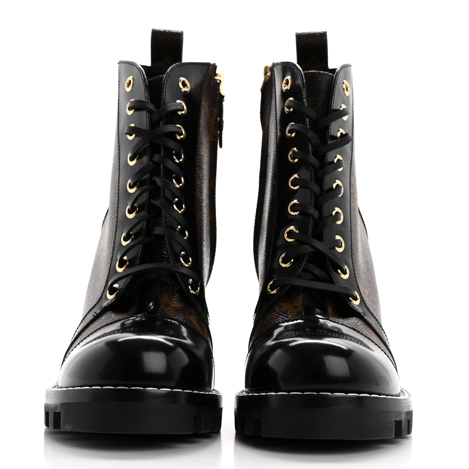 Louis Vuitton Patent Calfskin Monogram Star Trail Ankle Boots 39 Black 2 of 9