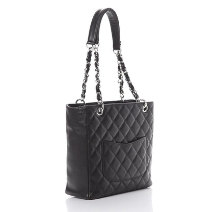 Chanel Caviar Petit Shopping Tote PST Dark Brown 2 of 15