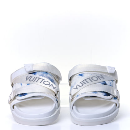 Louis Vuitton Denim Monogram Tie Dye Mens Honolulu Mule 9 Marine 2 of 8