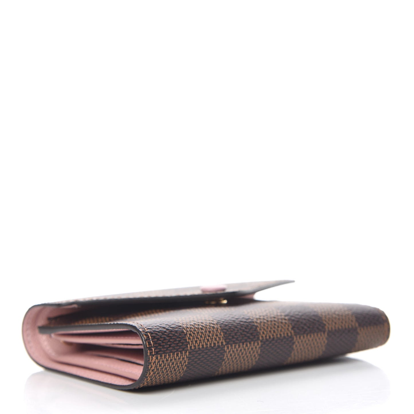 Damier Ebene Victorine Wallet Rose Ballerine