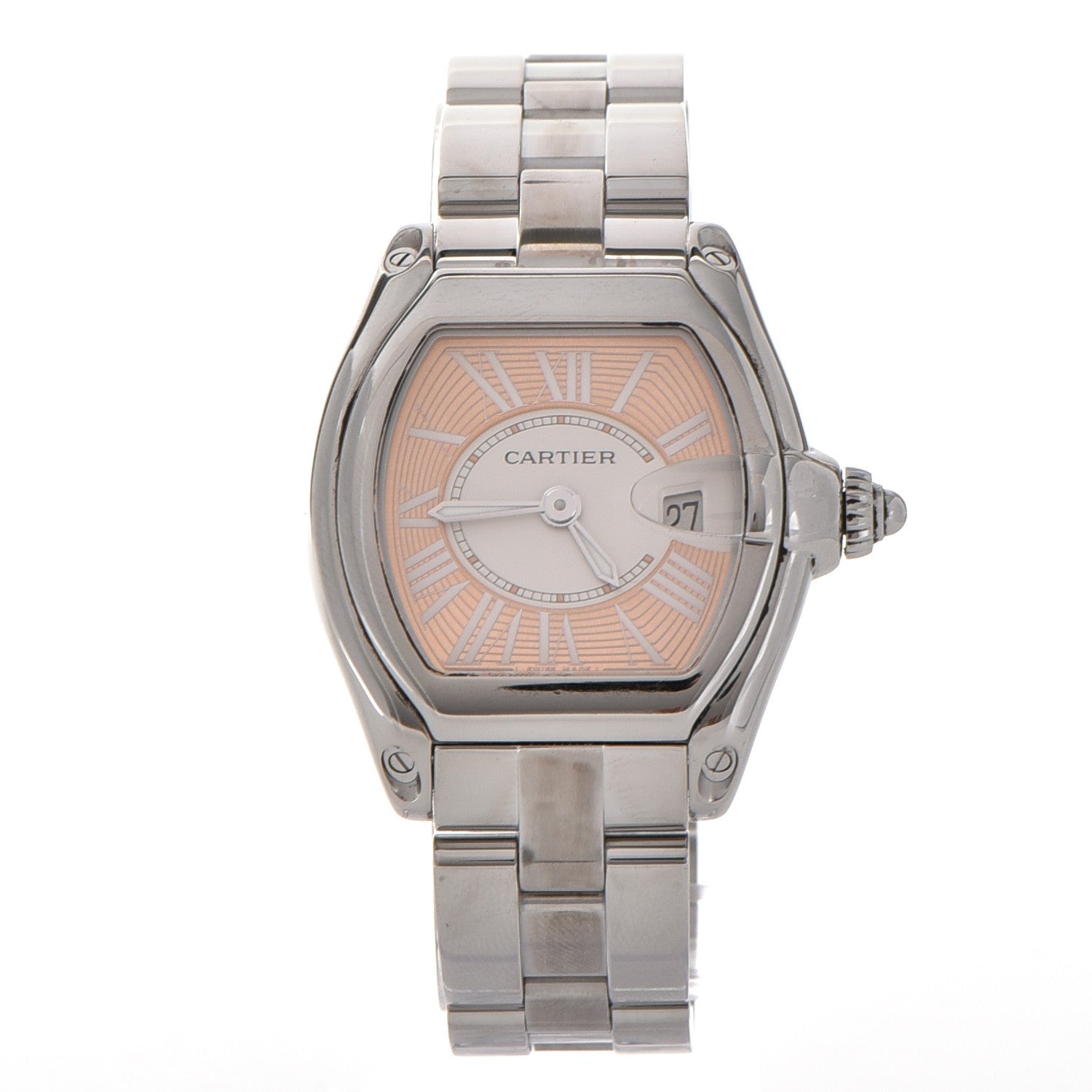Cartier Stainless Steel 31mm Roadster Quartz Watch Pink 1 of 8