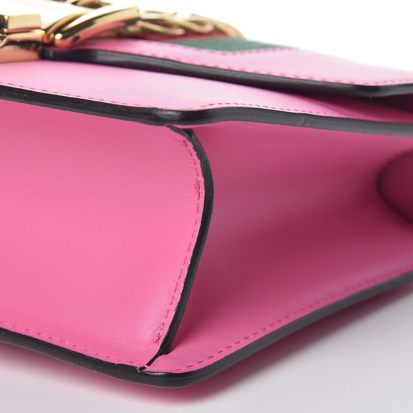 Vitello Fontanella Web Mini Sylvie Chain Shoulder Bag Pink Tropical Flower