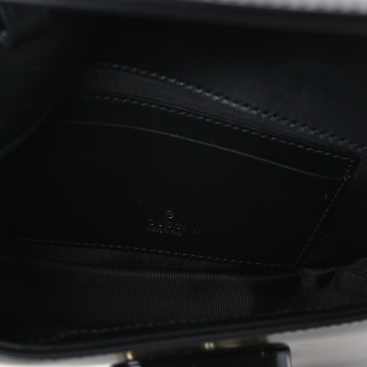 Shiny Calfskin Small Bamboo Night Bag Black