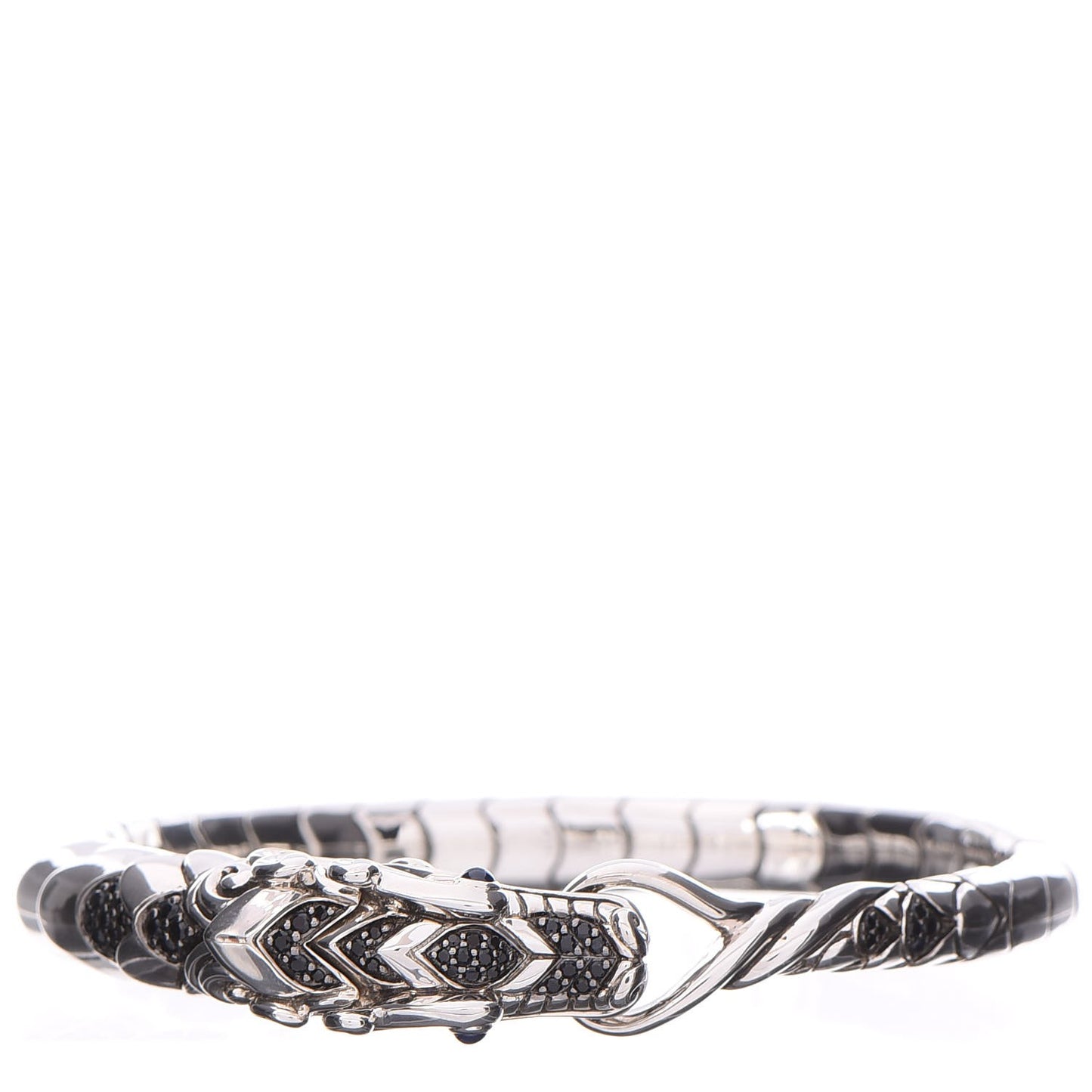 Sterling Silver Blue Sapphire Black Sapphire Naga Legends Bracelet
