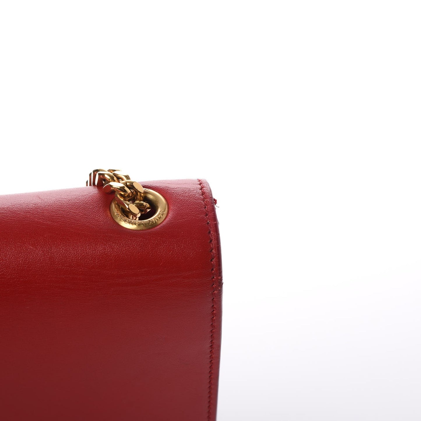 Smooth Calfskin Medium Classic Monogram Kate Tassel Satchel Lipstick Red