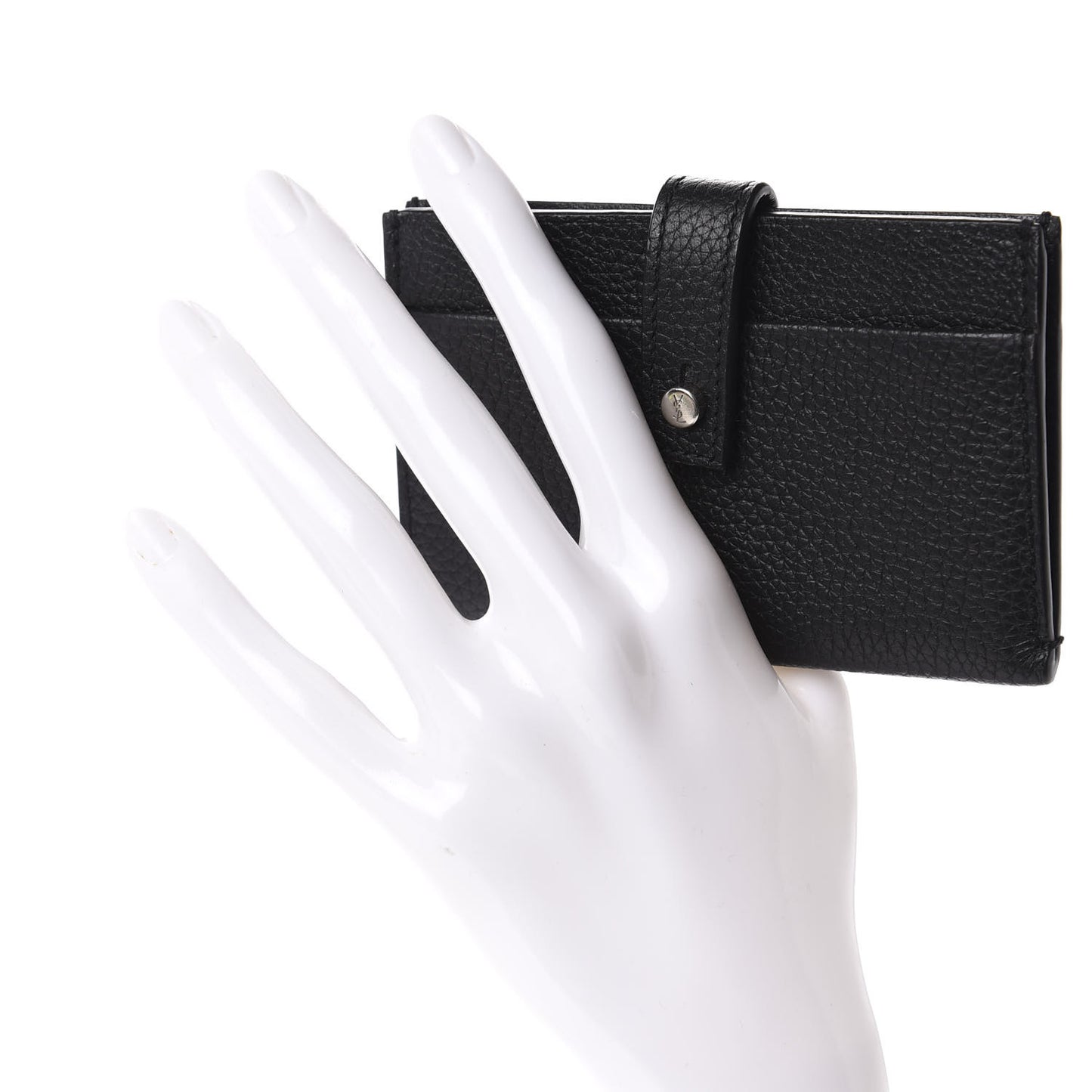 Grained Calfskin Sac De Jour Souple Card Case Black