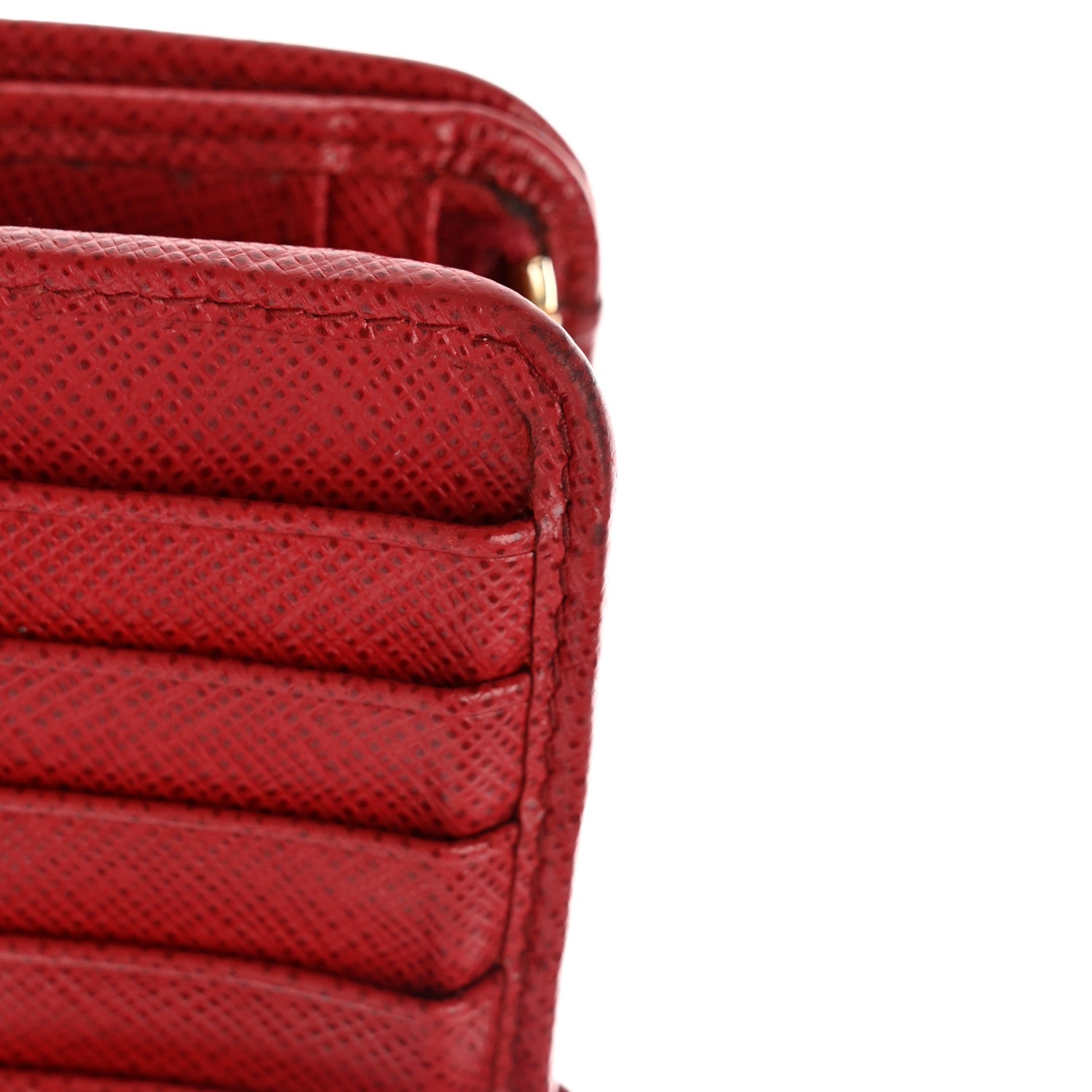 Prada Saffiano Metal Compact Wallet Fuoco 14 of 30