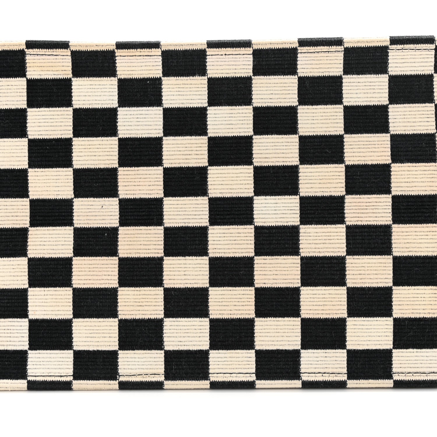 Christian Dior Canvas Embroidered Checkered Book Tote Black White 17 of 21