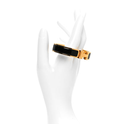 Hermes Enamel Narrow Clic Clac H Bracelet PM Black 2 of 6