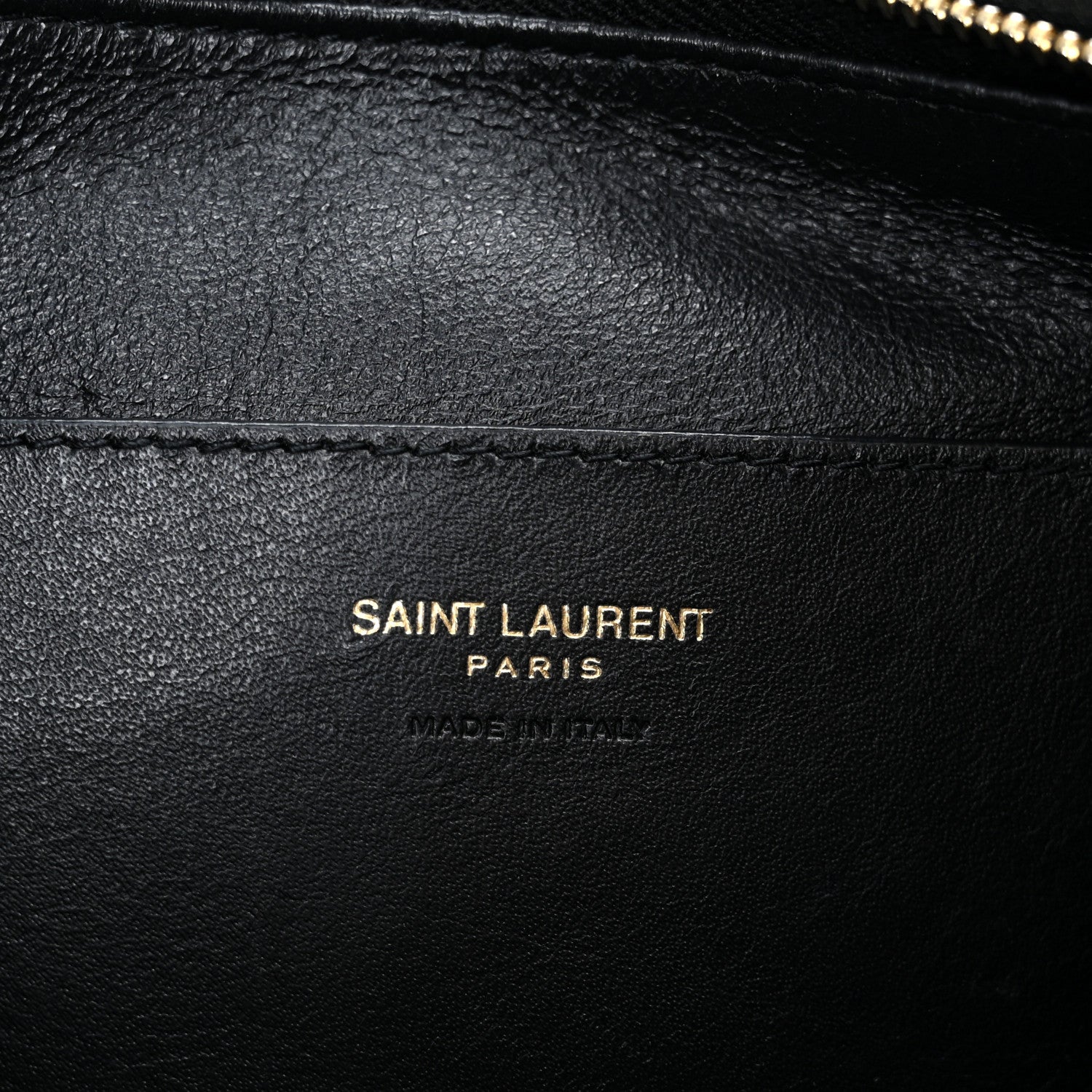 Saint Laurent Lambskin Long Calypso Pouch Black 6 of 8