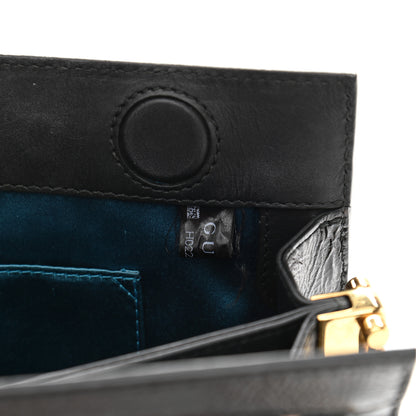 Gucci Suede Patent Web Dragon Embroidered Small Ophidia Chain Shoulder Bag Blue Black 8 of 14