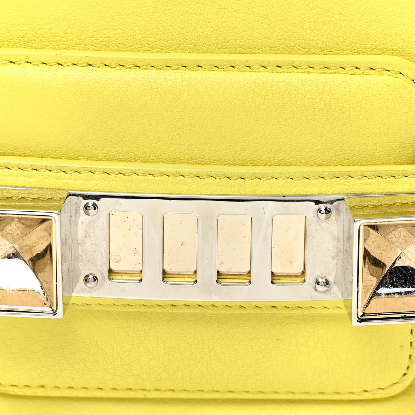Calfskin Tiny PS11 Classic Shoulder Bag Lemon