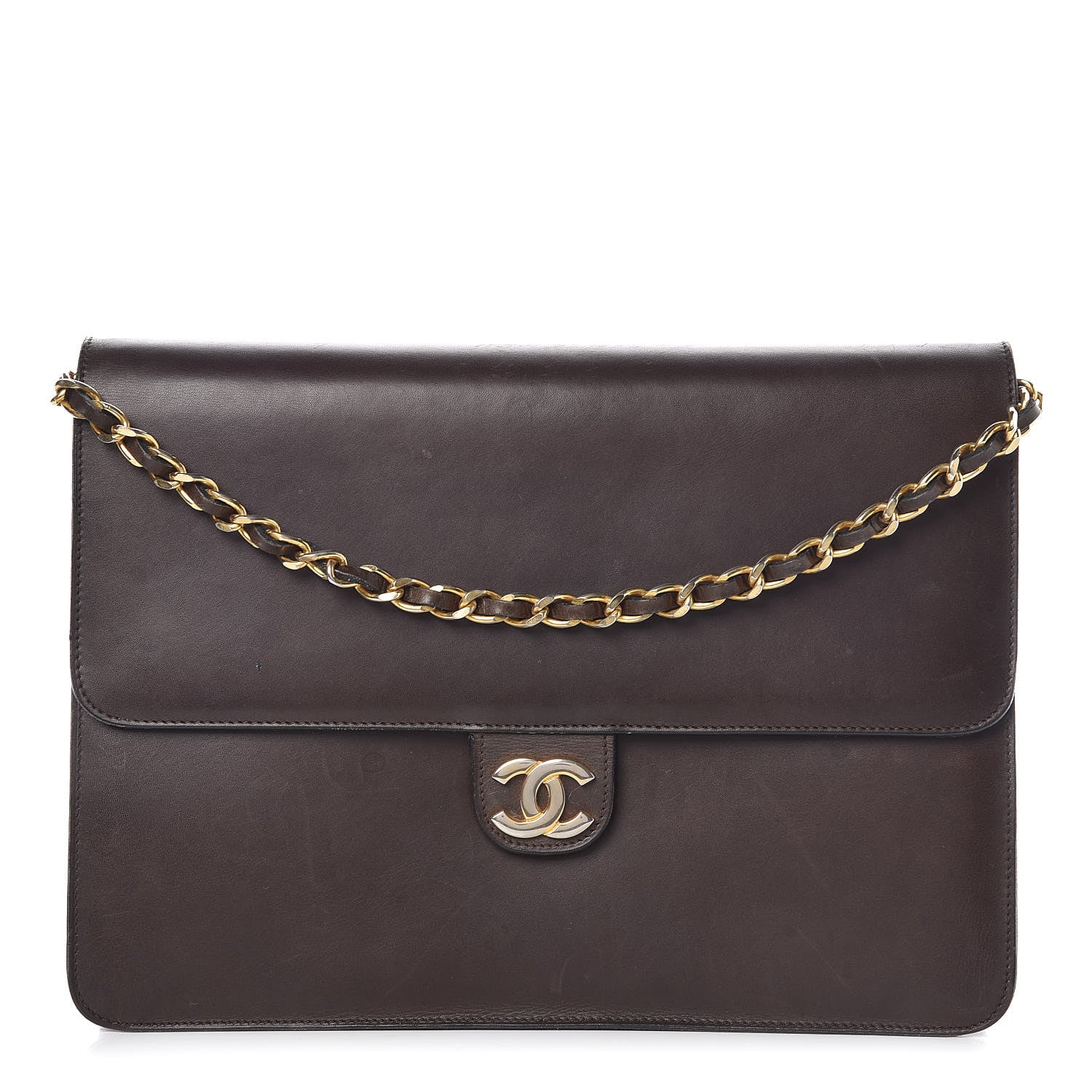 Chanel Calfskin Medium Single Flap Brown 1 of 16