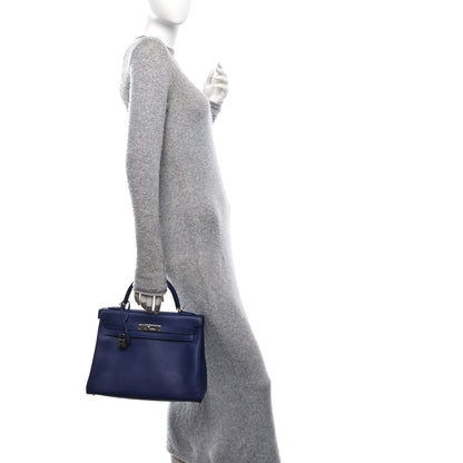 Hermes Evercolor Verso Kelly Retourne 32 Bleu Encre Bleu Zellige 2 of 13