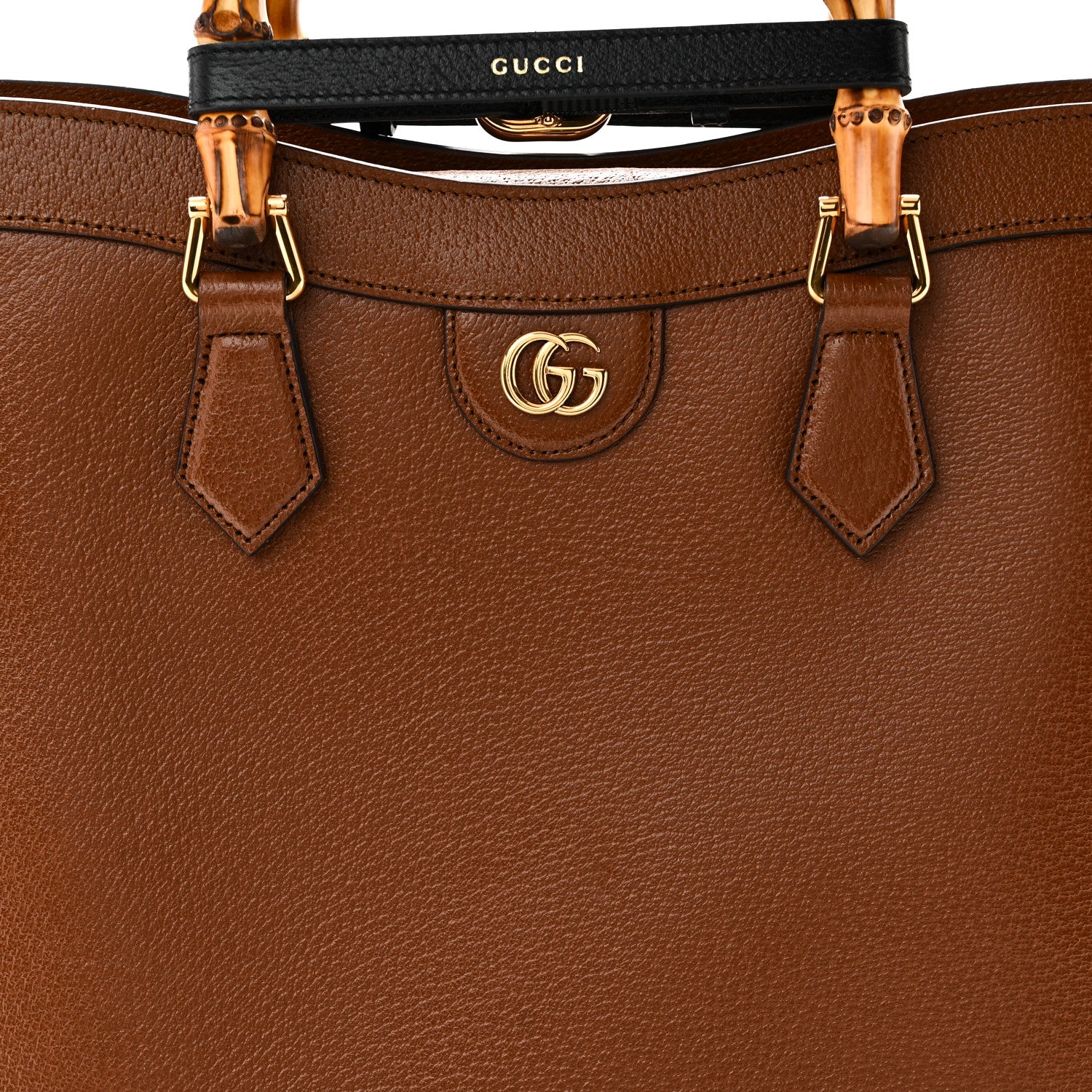 Gucci Textured Dollar Calfskin Medium Diana Tote Bag Cuir Black Cuir Black 8 of 10