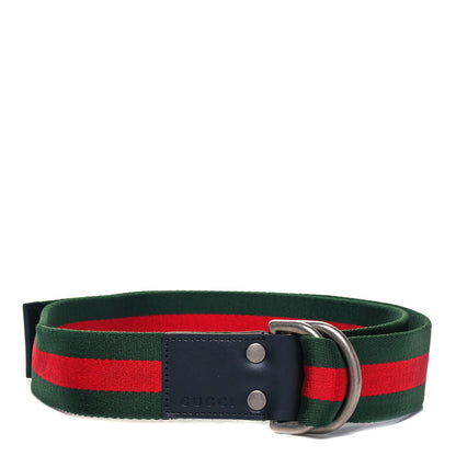 Gucci Canvas Web D Ring 40mm Belt 90 36 Green Red 1 of 3