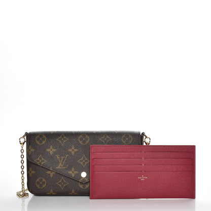 Louis Vuitton Monogram Pochette Felicie Chain Wallet Fuchsia 8 of 9
