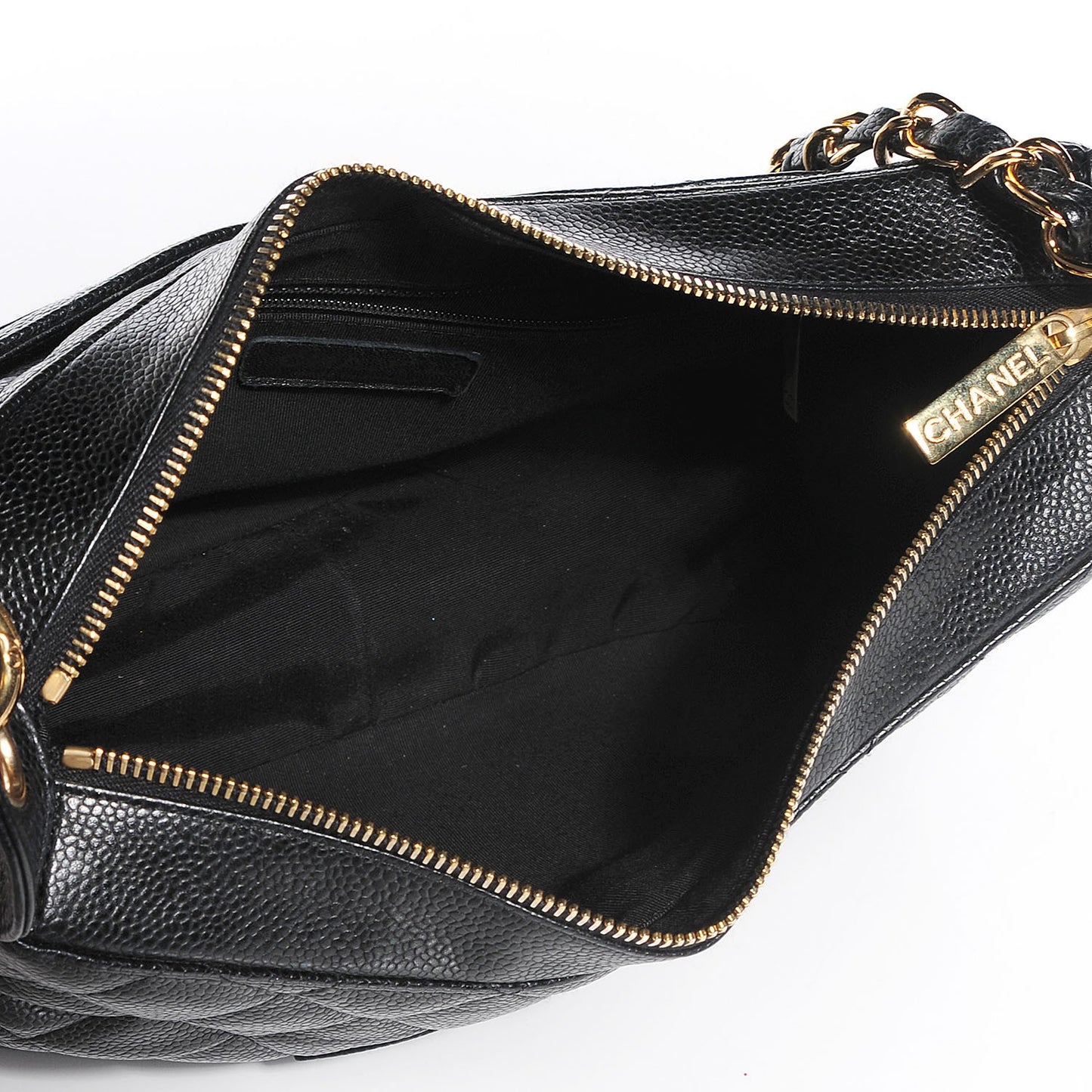 Caviar Quilted Hobo Black