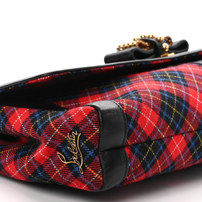 Christian Louboutin Wool Spiked Sweety Charity Shoulder Bag Plaid 8 of 9