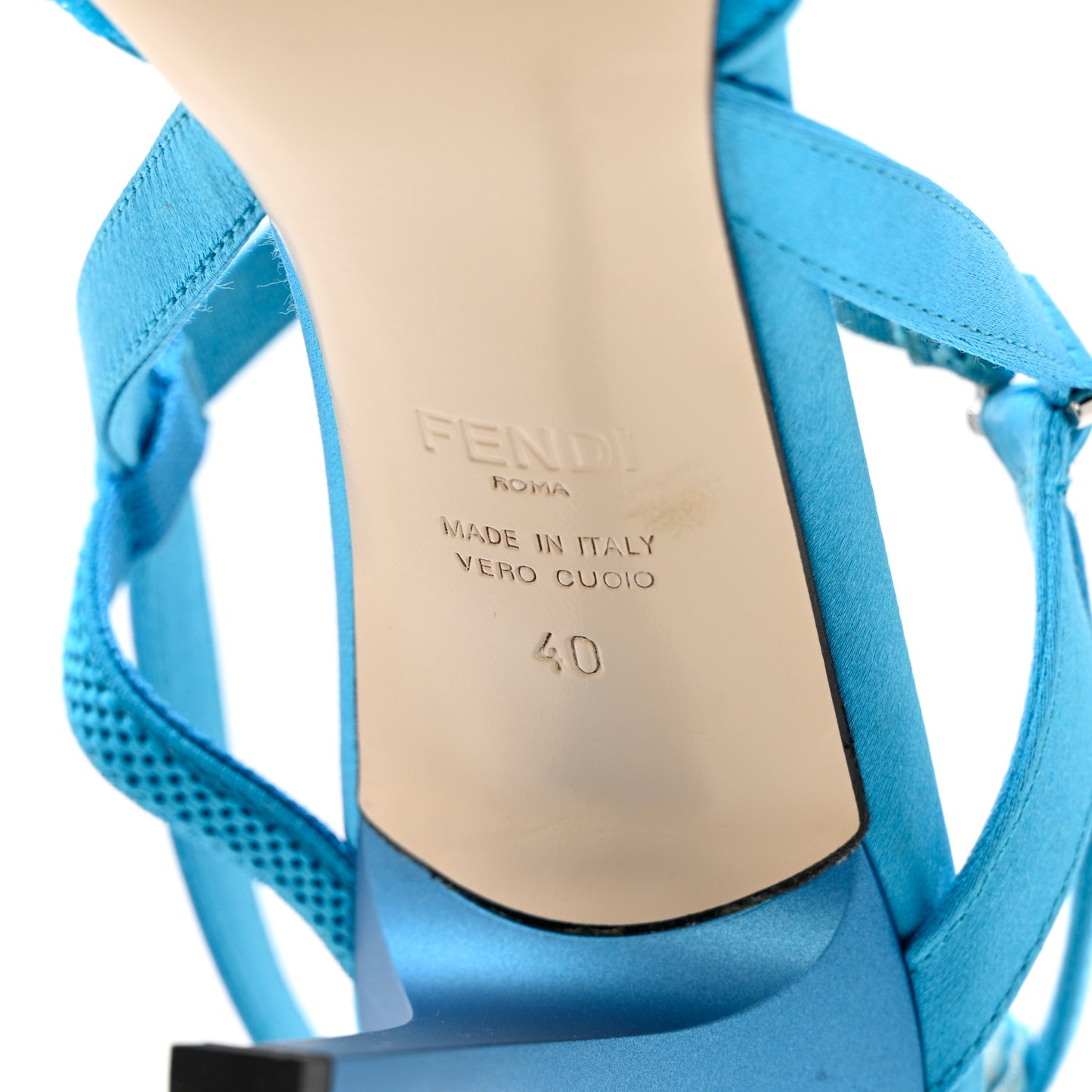 Tulle Satin Colibri Lite 85mm Slingback Pumps 40 Turchese