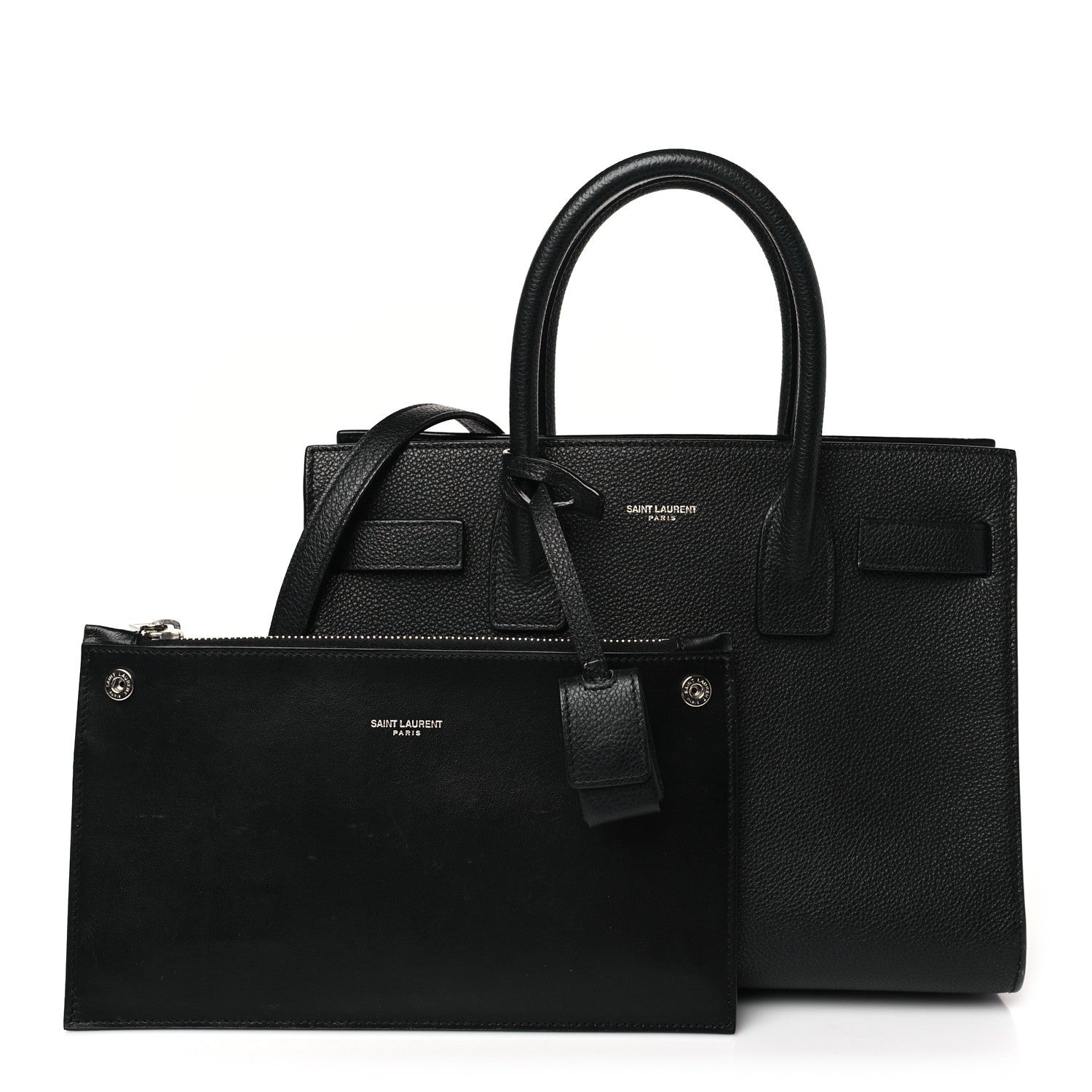 Saint Laurent Grained Calfskin Baby Sac De Jour Black 1 of 9