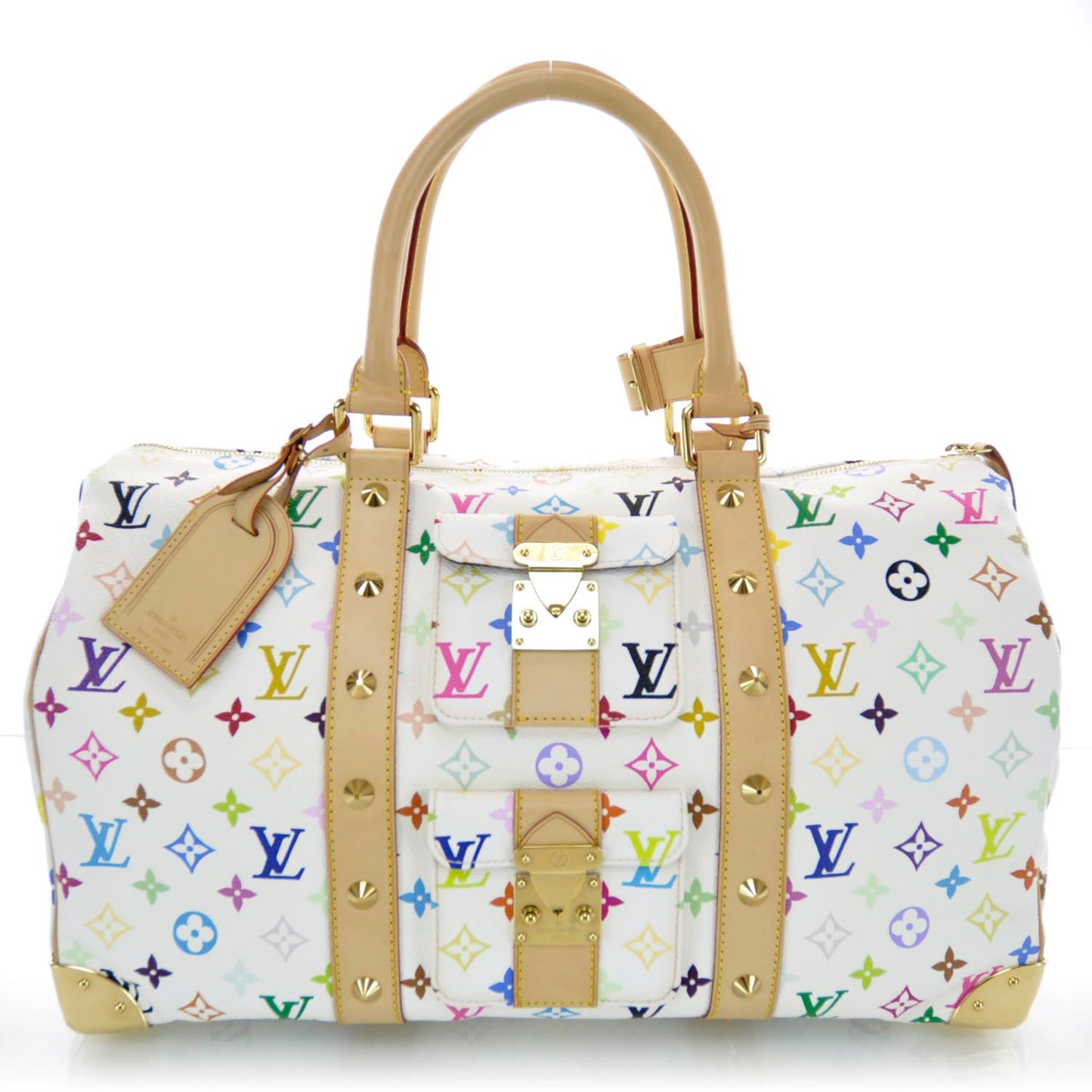Monogram Multicolor Keepall 45 White