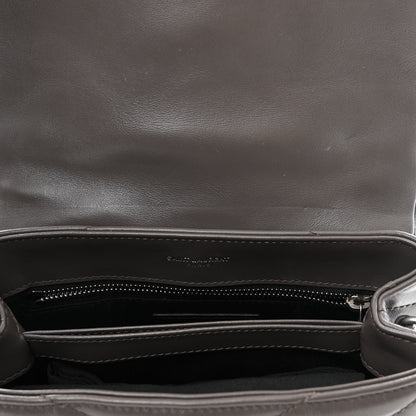 Saint Laurent Calfskin Y Quilted Monogram Toy Loulou Crossbody Bag Grey Kaki 10 of 10