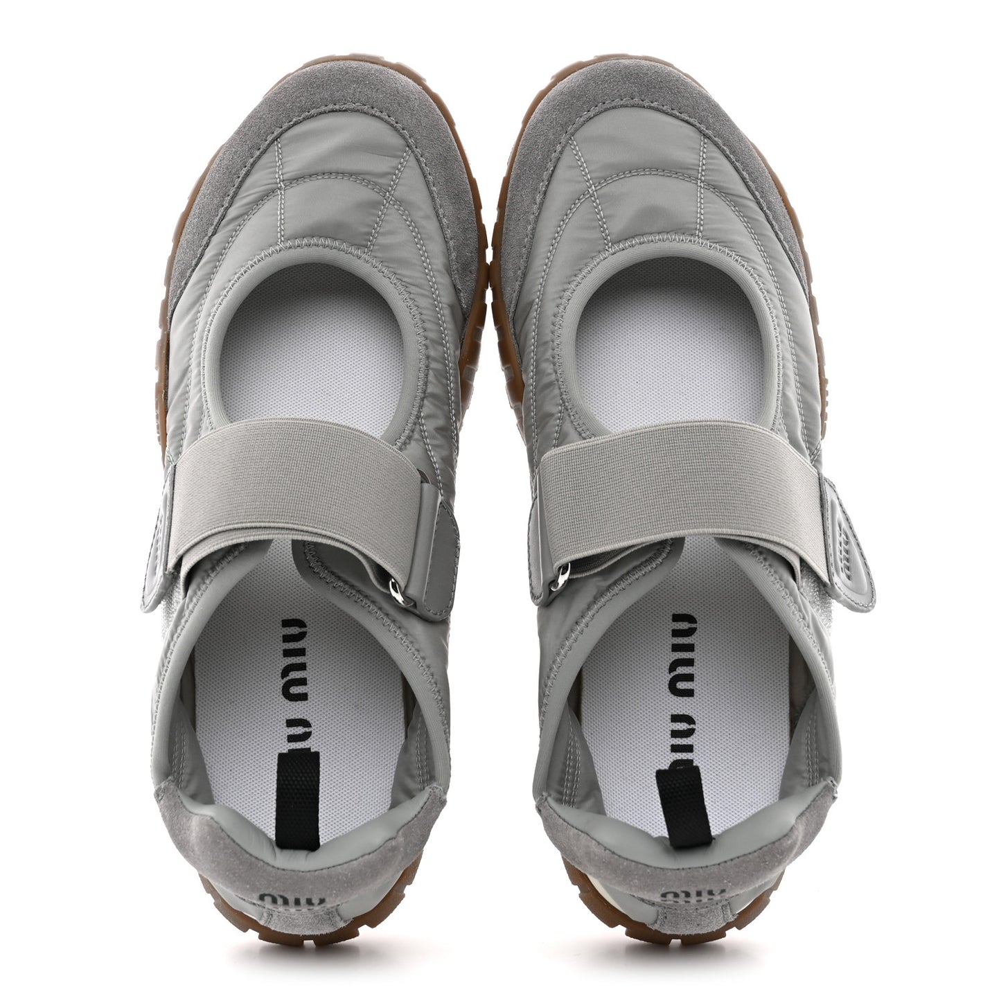 Technical Fabric Suede Womens Tyre Ballerina Flats 36.5 Cloudy Gray