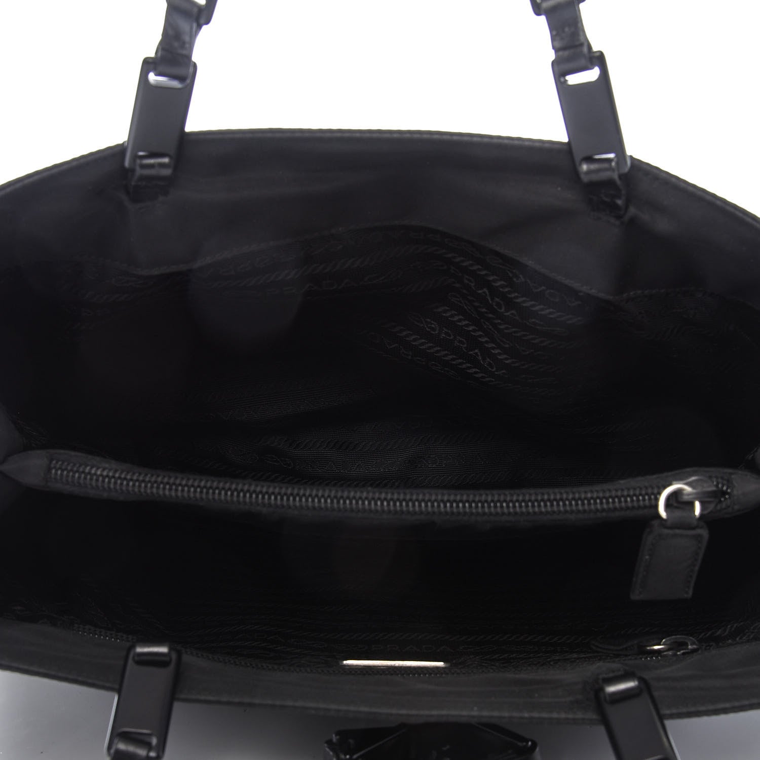 Prada Tessuto Nylon Chain Tote Black 5 of 10