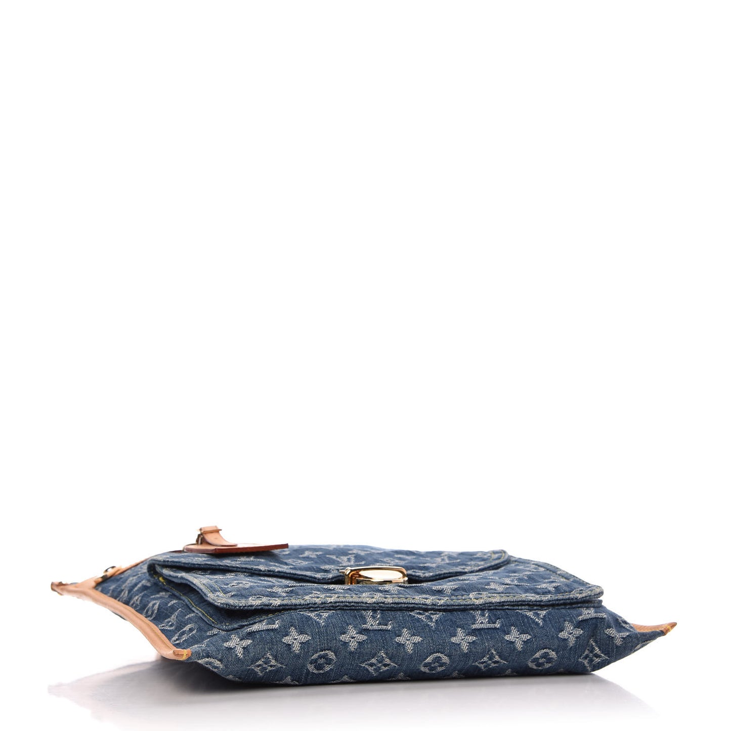 Monogram Denim Sac Plat Blue