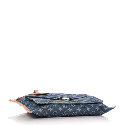 Louis Vuitton Monogram Denim Sac Plat Blue 4 of 10