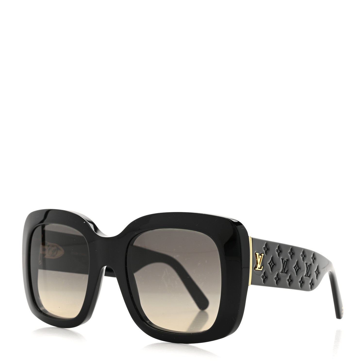Louis Vuitton Acetate LV Empreinte Square Sunglasses Z1611W Black 1 of 6