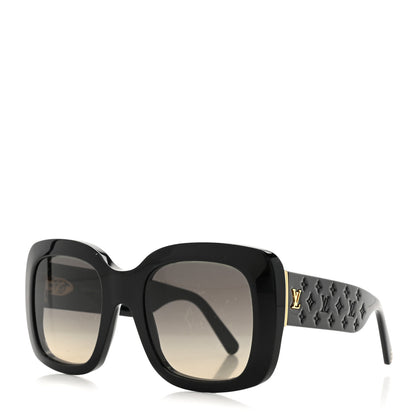 Louis Vuitton Acetate LV Empreinte Square Sunglasses Z1611W Black 1 of 6