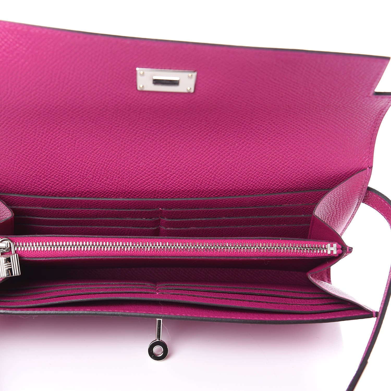 Hermes Epsom Kelly Longue Wallet Rose Pourpre 5 of 11