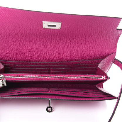 Hermes Epsom Kelly Longue Wallet Rose Pourpre 5 of 11