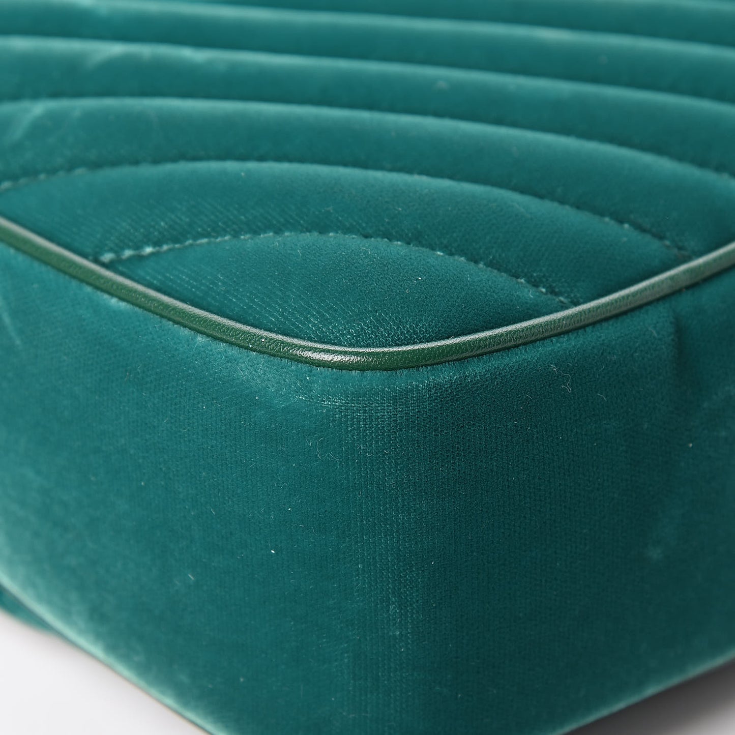 Velvet Matelasse Monogram Lou Camera Bag Deep Malachite