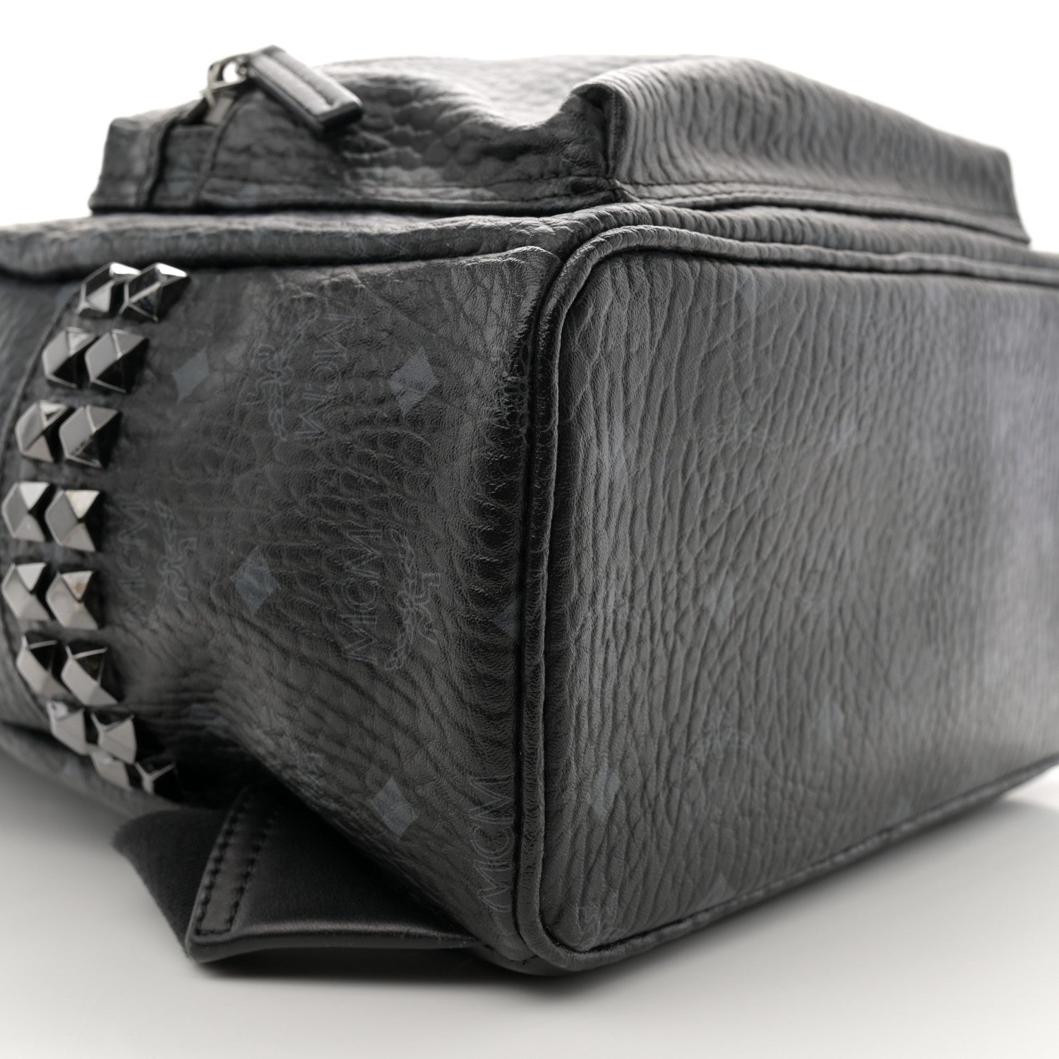 MCM Visetos Small Side Stud Stark Backpack Black 9 of 13