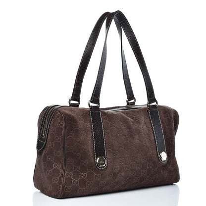 Gucci Guccissima Suede Charmy Boston Brown 3 of 13