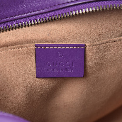 Gucci Calfskin Matelasse Small GG Marmont Chain Shoulder Bag Shine Purple 6 of 14