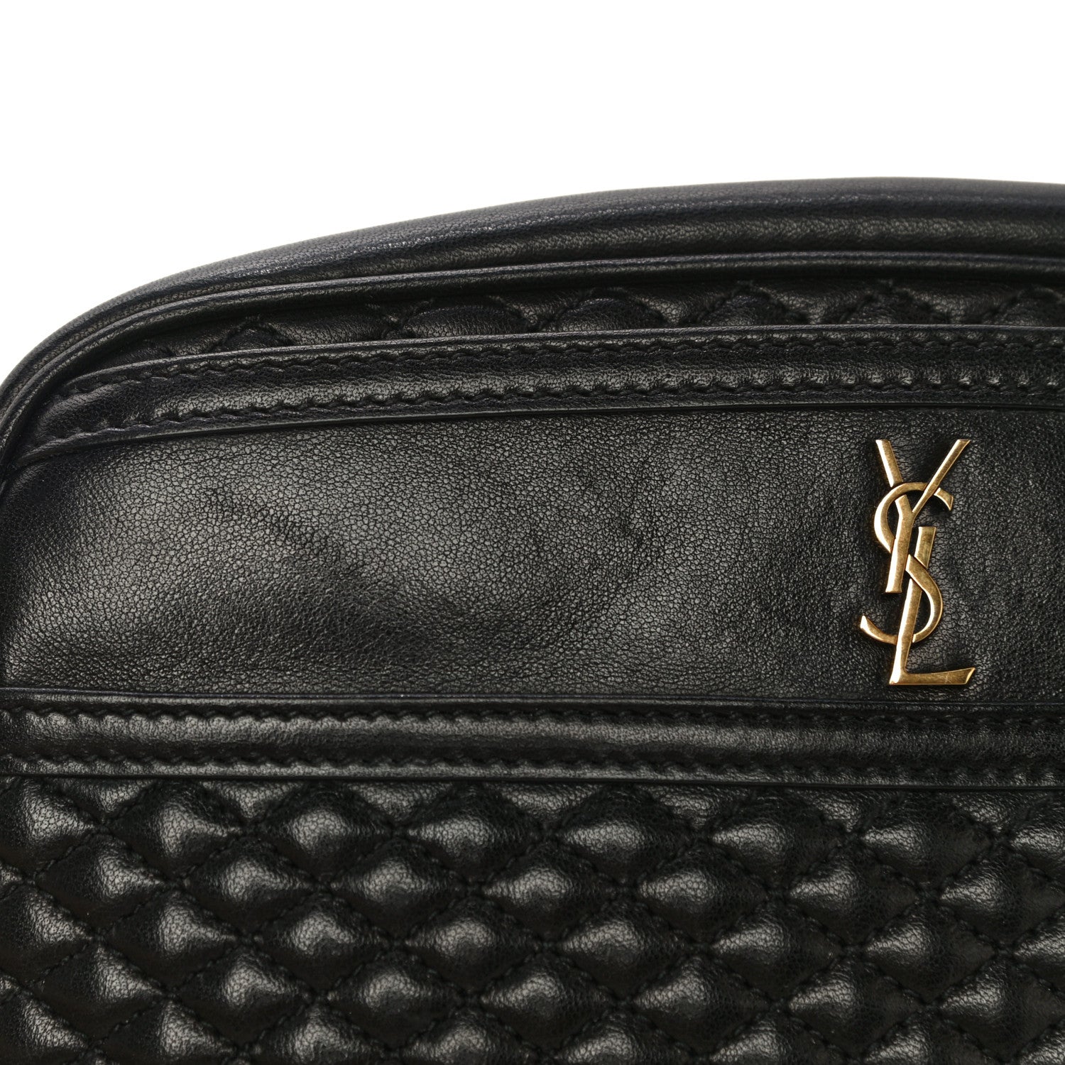 Saint Laurent Lambskin Quilted Victoire Camera Bag Black 12 of 22