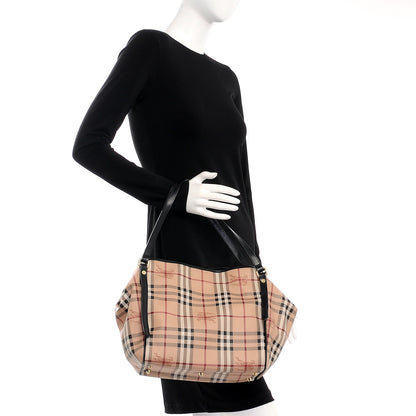Burberry Haymarket Check Small Canterbury Tote Black 2 of 7