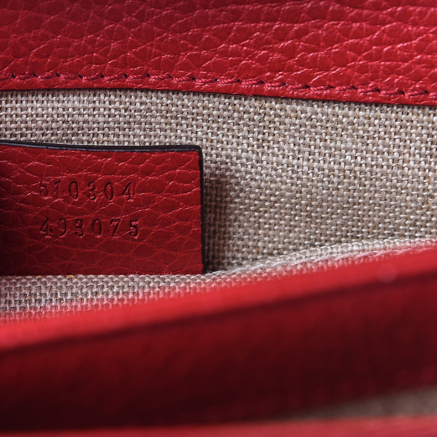 Gucci Dollar Calfskin Small Interlocking G Shoulder Bag Red 9 of 9