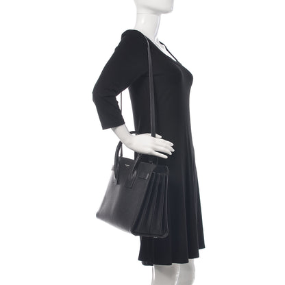 Saint Laurent Grained Calfskin Small Sac De Jour Black 2 of 19