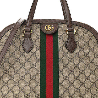 Gucci GG Supreme Monogram Web Medium Ophidia Top Handle Dome Bag Brown 8 of 13
