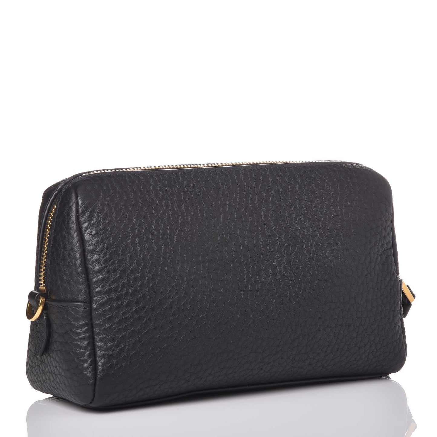 Vitello Daino Cosmetic Pouch Black