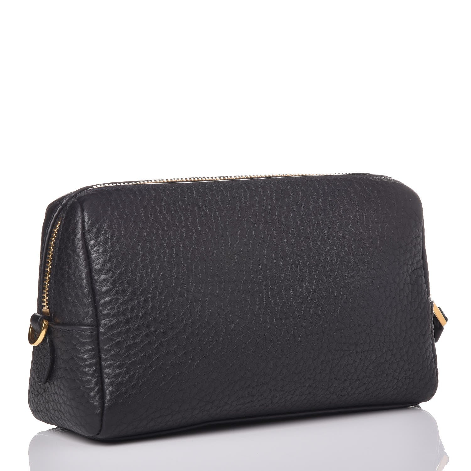 Prada Vitello Daino Cosmetic Pouch Black 3 of 8