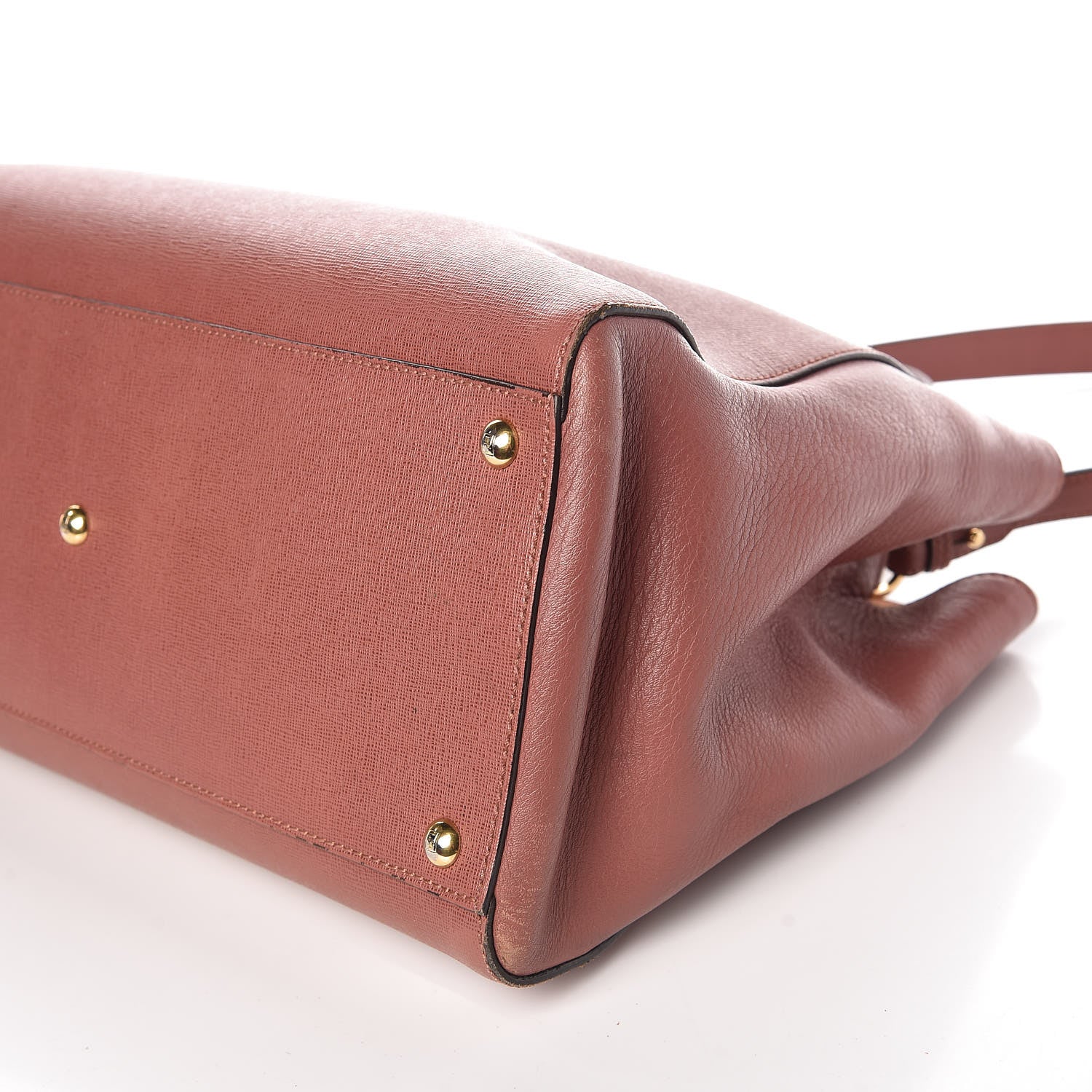 Fendi Vitello Elite Flamingo Regular 2Jours Tote Terracotta 7 of 13